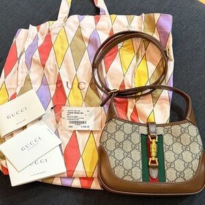 Gucci Brown GG Canvas Crossbody Jackie bag NWT